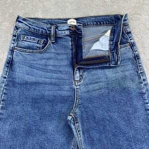 Sneak Peek Womens Jeans Size 9/29x29 Blue Denim Wide Leg High Rise Faded Cotton